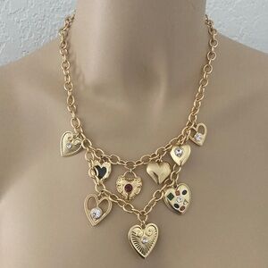 J Crew Gold Heart Charm Necklace NWT!